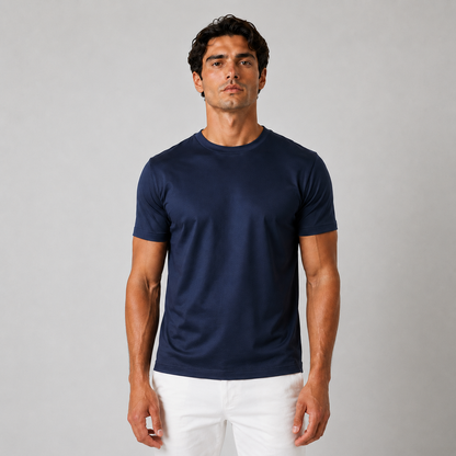 Blue Mercerized T-shirt