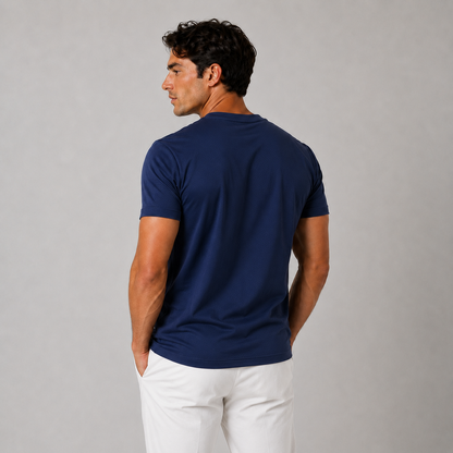 Blue Mercerized T-shirt