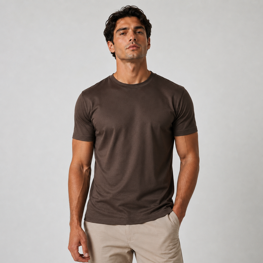 Brown Mercerized T-shirt